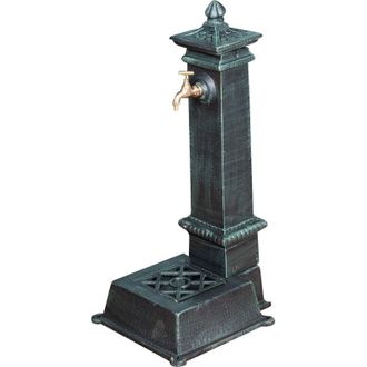 Biscottini International Biscottini - Fuente De Jard&iacute;n De Columna 77x37x30 Cm Fuente De Hierro Fundido Fuentes De Jard&iacute;n Con Grifo Fuente Met&aacute;lica De Exterior