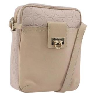 Ferragamo Pre-owned Shoulder Bag - Dames - Pre-owned - Beige - Maat: ONE Size Leer