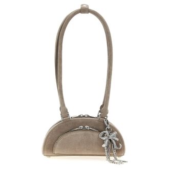 Self Portrait Self-Portrait Suede Mini With Charm Shoulder Bag