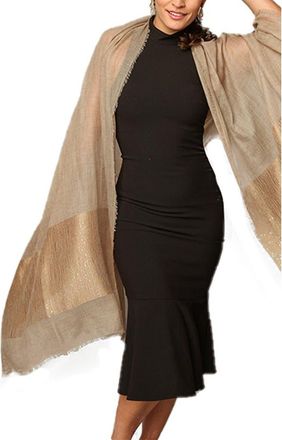 Saachi Sequin Cashmere Scarf in Taupe at Nordstrom Rack