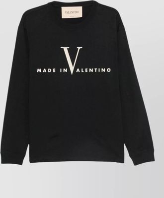Valentino cotton logo-print crew-neck long-sleeve sweatshirt