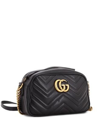 Gucci GG Marmont Shoulder Bag Matelasse Leather Small crossbody bag - Nero