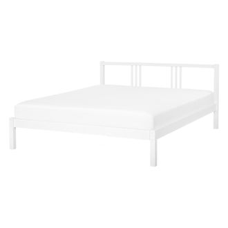 Beliani Beliani - Cama De Madera De Pino Blanca 140 X 200 Cm Con Somier Estilo Escandinavo Vannes