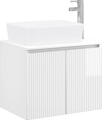 vidaXL Juego De Muebles De Ba&ntilde;o Blanco Brillante Madera De Ingenier&iacute;a Vidaxl