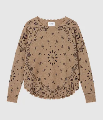 Kujten Pull Mela Bandana Taupe Chin&eacute;, Exclusivit&eacute; Lulli
