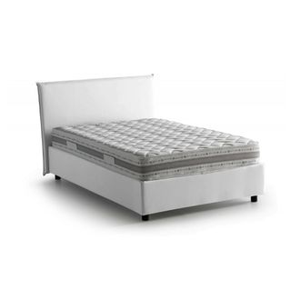 Dmora Dmora - Cama De Plaza Y Media Dbar&aacute;, Cama Contenedor Con Revestimiento De Tela, 100% Made In Italy, Apertura Frontal, Con Colch&oacute;n 120x200 Cm Incluido,
