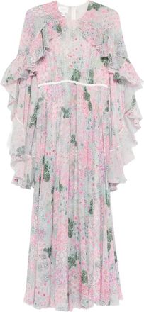 Giambattista Valli ruffled floral maxi dress - Roze