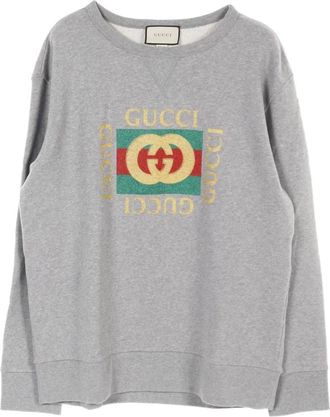Gucci Felpa con ricamo anni 2010 - Grigio
