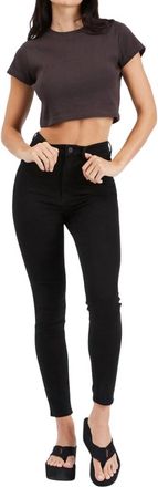 Abrand High Skinny Ankle Basher Jeans In Black Magic