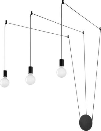 Fan Europe Plafoniera habitat con cavi neri regolabili tre punti luce