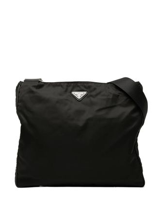 Prada 2013-2025 Tessuto Zip Top crossbody bag - unisex - Nylon/Leather - One Size - Black