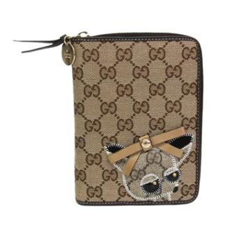 Gucci Pre-owned Wallets, female, Beige, Size: ONE SIZE Pre-owned GG Canvas Chihuahua Bland