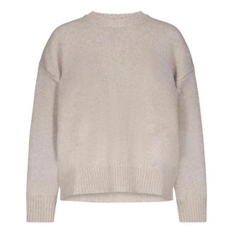 Loulou Studio Pia Drop-Shoulder Jumper - female - Loulou Studio - Round-neck Knitwear - Beige - S - Knitwear