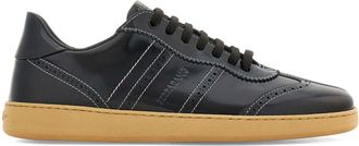 Ferragamo logo-debossed leather sneakers - men - Calf Leather/Rubber/Calf Leather - 7 - Black