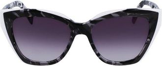 Liu Jo Womens Cat Eye Sunglasses Lj760s0 - Black