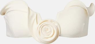 Magda Butrym Top bikini con applicazioni floreali