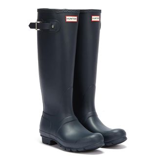 Hunter Original Womens Tall Rubber Wellington Boots - (Navy Blue) - Size UK 7