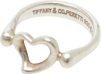 Tiffany & Co. Open Heart Silver Silver 925 Band Ring (Pre-Owned)