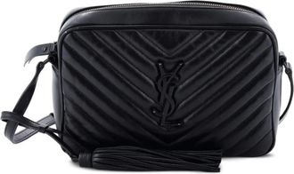 Saint Laurent Lou Camera Bag Matelasse Chevron leren kleine crossbodytas - Zwart