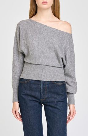 Wayf Annelisa Boatneck Sweater in Heather Grey at Nordstrom, Size X-Large