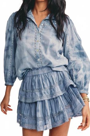 LoveShackFancy Ronda Top In Blue