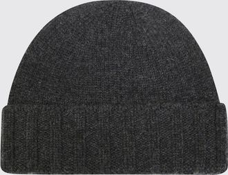 Drumohr Pure Cashmere Rib-Knit Beanie Hat with Cuff