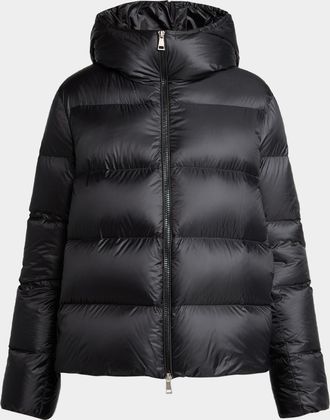 Moncler Feligule Hooded Short Down Jacket