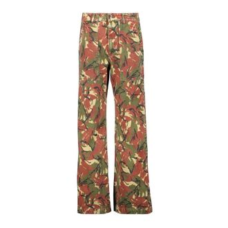 Paco Rabanne Camouflage Cargo Jeans Lente-Zomer 2025 - Dames - Regular Fit Jeans - Veelkleurig - W27 - Katoen - Jeans