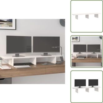 vidaXL Monitor in legno - vidaXL Supporto per Monitor Bianco 100x27x15 cm Legno Massello di Pino - Supporto per computer