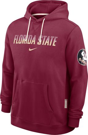 Nike Florida State Sideline Standard Issue Nike Mens Dri-FIT College Pullover Hoodie in Red | 03AZ69XFTN-8DF