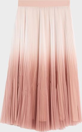 PESERICO Pleated Ombre Midi Skirt