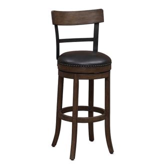 American Woodcrafters Taranto 30 Bar Swivel Stool - Washed Brown
