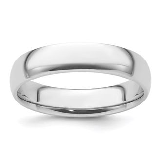 Diamond2Deal Platinum 5mm Lightweight Comfort-Fit Wedding Band Ring