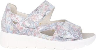 Waldl&auml;ufer Wijde pasvorm dames sandaal - Multicolor - Dames - Sandalen - Grijs - 37 EU - Leer - Schoenen