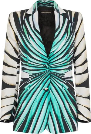 Roberto Cavalli Blazer con stampa - Blu