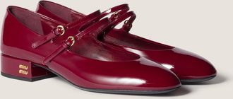 Miu Miu Patent leather slingback pumps with buckles