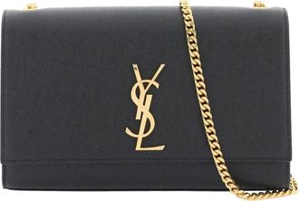 Saint Laurent Womens Kate Shoulder Bag - Black Leather - One Size