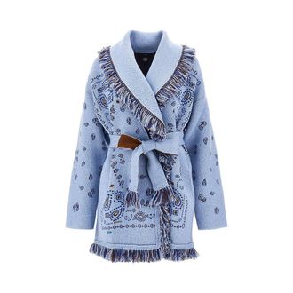 Alanui Bandana jacquard wool cardigan Woman S