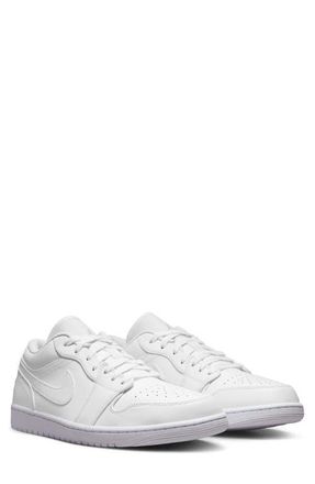 Nike Jordan Air Jordan 1 Low Basketball Sneaker in 136 White/white/white at Nordstrom, Size 12