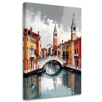 Feeby Cuadro Sobre Lienzo, Italia Venecia Arquitectura Ciudad Canal, 70x100