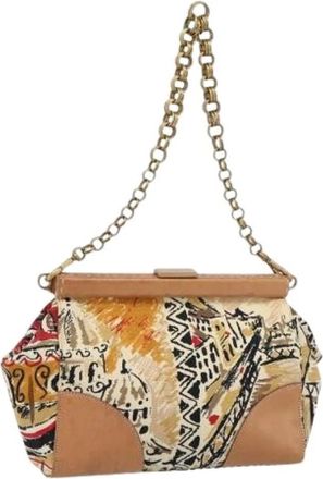 Prada Pre-owned Vintage Schoudertas - Dames - Vintage Schoudertas - Veelkleurig - ONE Size - Leer - Vintage