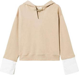 Twin-Set Felpa Oval T con cappuccio - Toni neutri