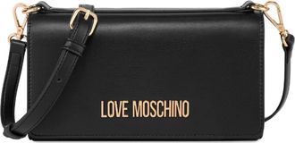 Love Moschino Borsa a spalla con applicazione logo - Nero