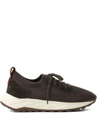 Henderson Baracco suede-panelled sneakers - men - Fabric/Fabric/Rubber - 41.5 - Brown