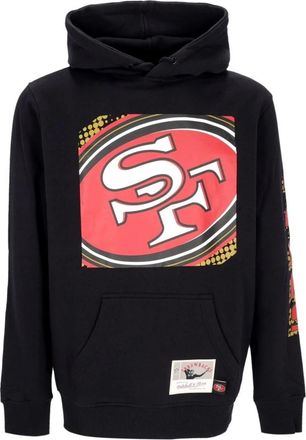 Mitchell & Ness NFL Big Face Hoodie Zwart - Heren - Hoodies - Zwart - S - Katoen - Hoodies & sweatvesten