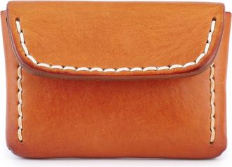 OLD TREND Canna Genuine Leather Compact Card Holder in Caramel at Nordstrom