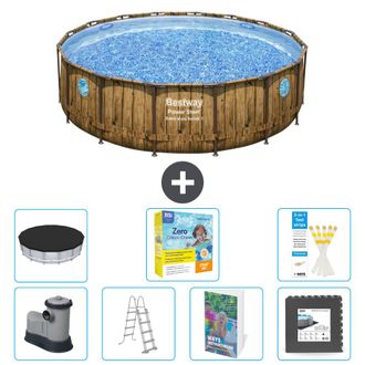 Bestway Piscina Bestway Power Steel Redonda - 488x122 Cm - 8-piezas S607