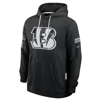 Nike Cincinnati Bengals Salute to Service Sideline Nike Mens Dri-FIT NFL Pullover Hoodie in Black | 03AZ00AA2Y-CYB