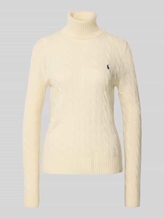 Polo Ralph Lauren Regular Fit Rollkragenpullover aus Baumwoll-Kaschmir-Mix in Ecru, Gr&ouml;&szlig;e L
