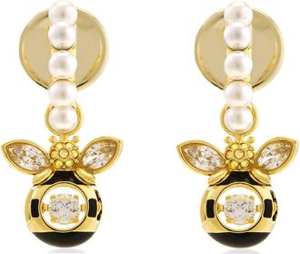 Swarovski Idyllia Gold-Tone Plated Bee Earrings